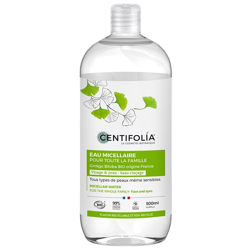 Eau micellaire famille BIO ginkgo biloba - 500ml - Centifolia