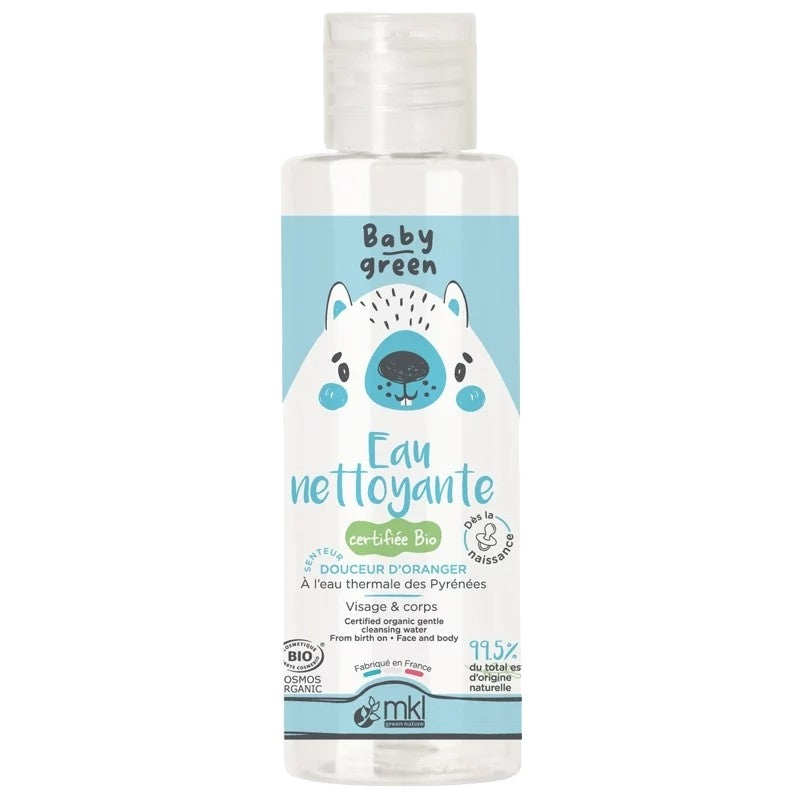 Eau nettoyante bébé BIO fleur d'oranger & jasmin - 100ml - MKL Green Nature