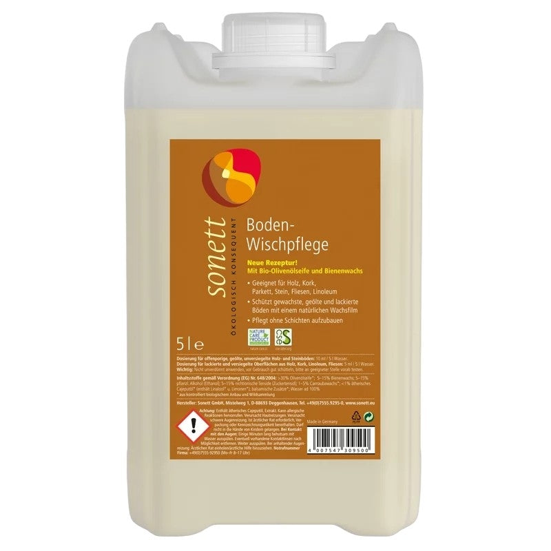Entretien pour sols olive & cire d'abeille ECO - 5l - Sonett