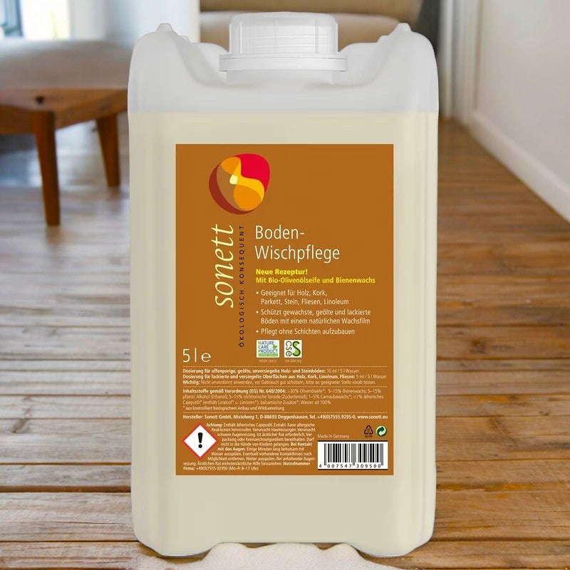 Entretien pour sols olive & cire d'abeille ECO - 5l - Sonett