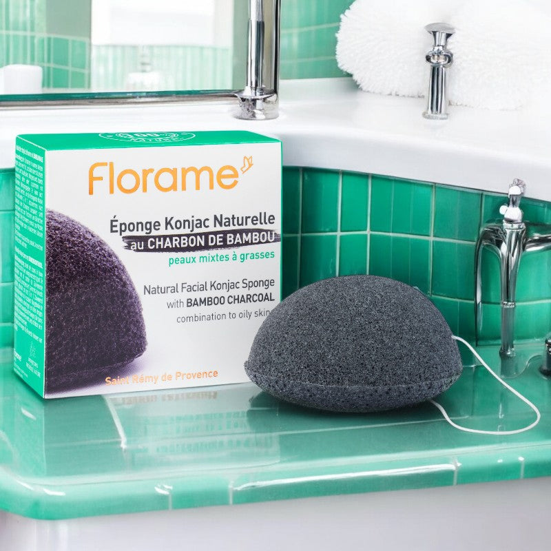 Konjac-Schwamm mit Bambuskohle - Florame