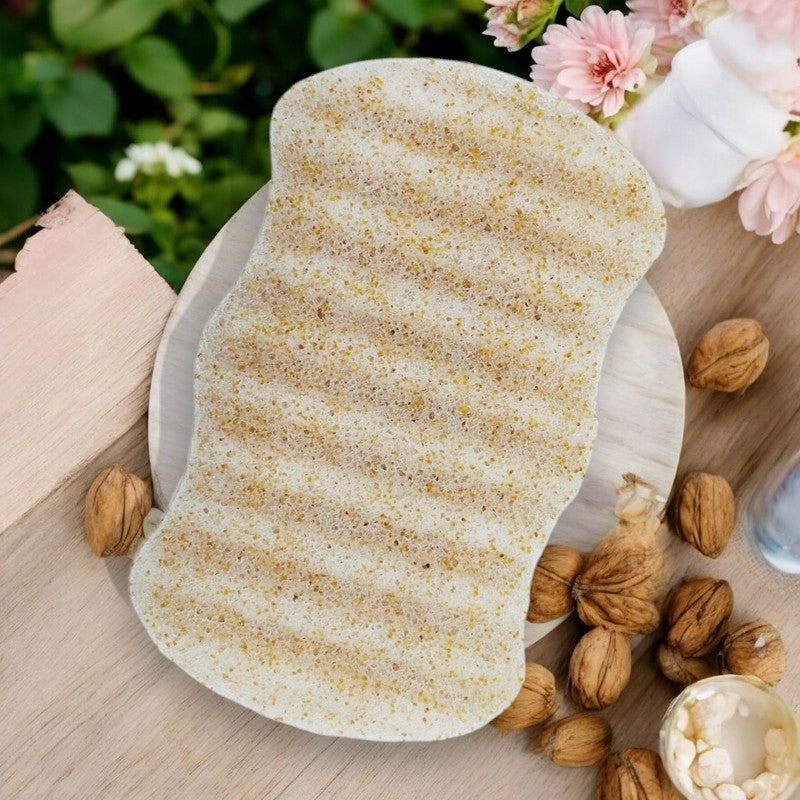 Éponge Konjac corps coques de noix - Natur'Mel