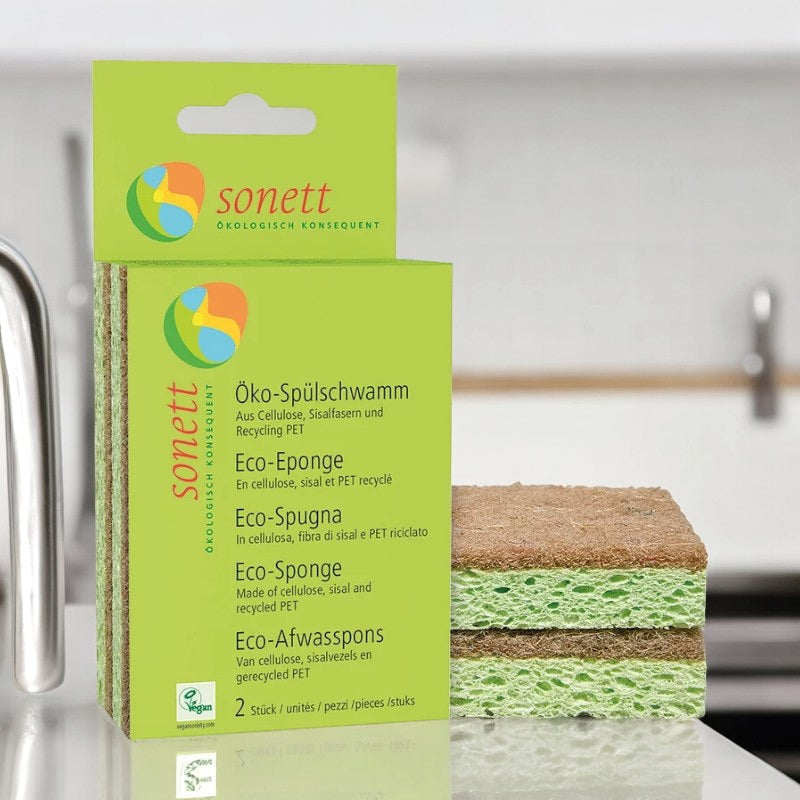 Éponge vaisselle lavable ECO - 2 pièces - Sonett