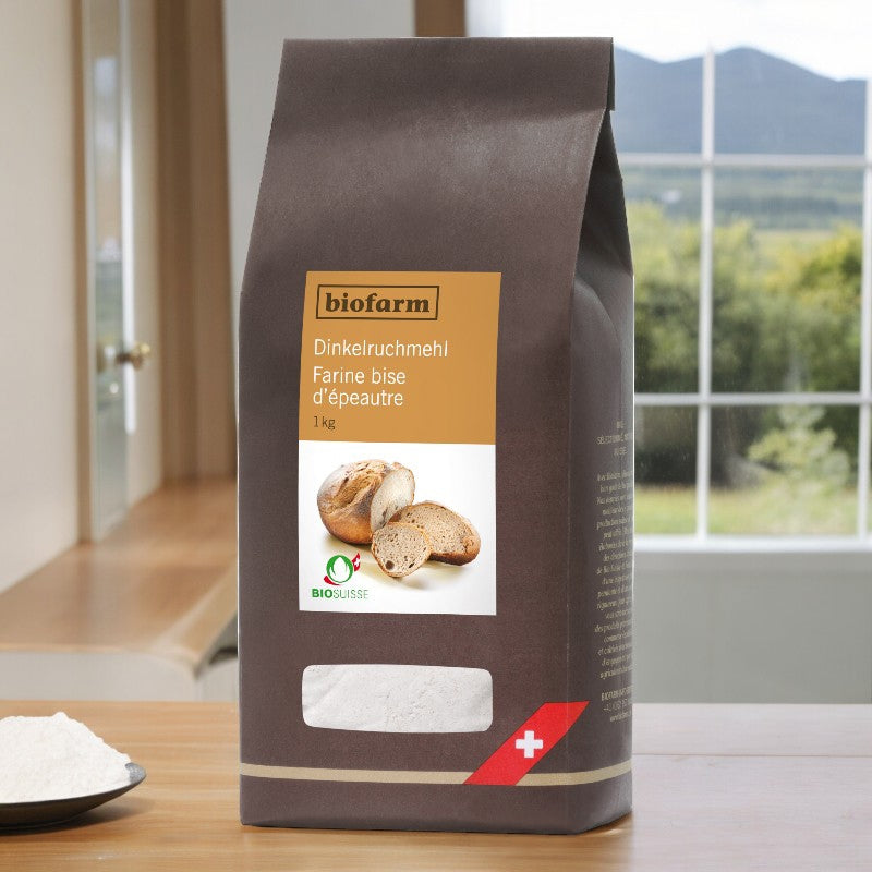Farine bise d'épeautre suisse BIO - 1kg - Biofarm