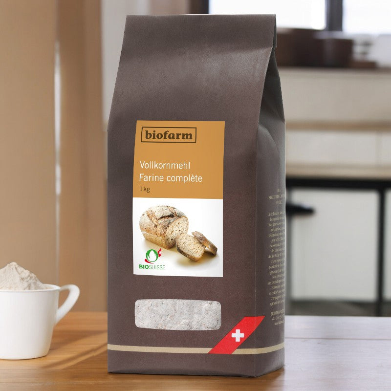 Farine complète suisse BIO - 1kg - Biofarm