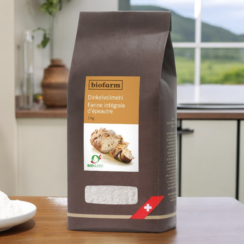 Farine intégrale d'épeautre suisse BIO - 1kg - Biofarm