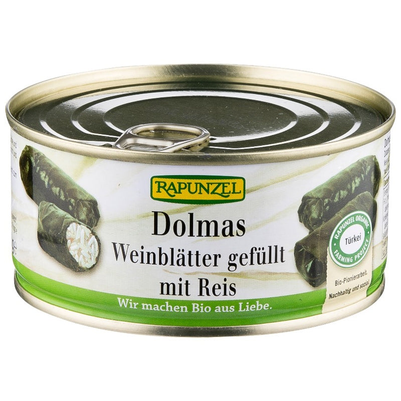 gefüllte weinblätter aufbewahren Dolmas Bio-Weinblätter gefüllt mit Reis - 280 g