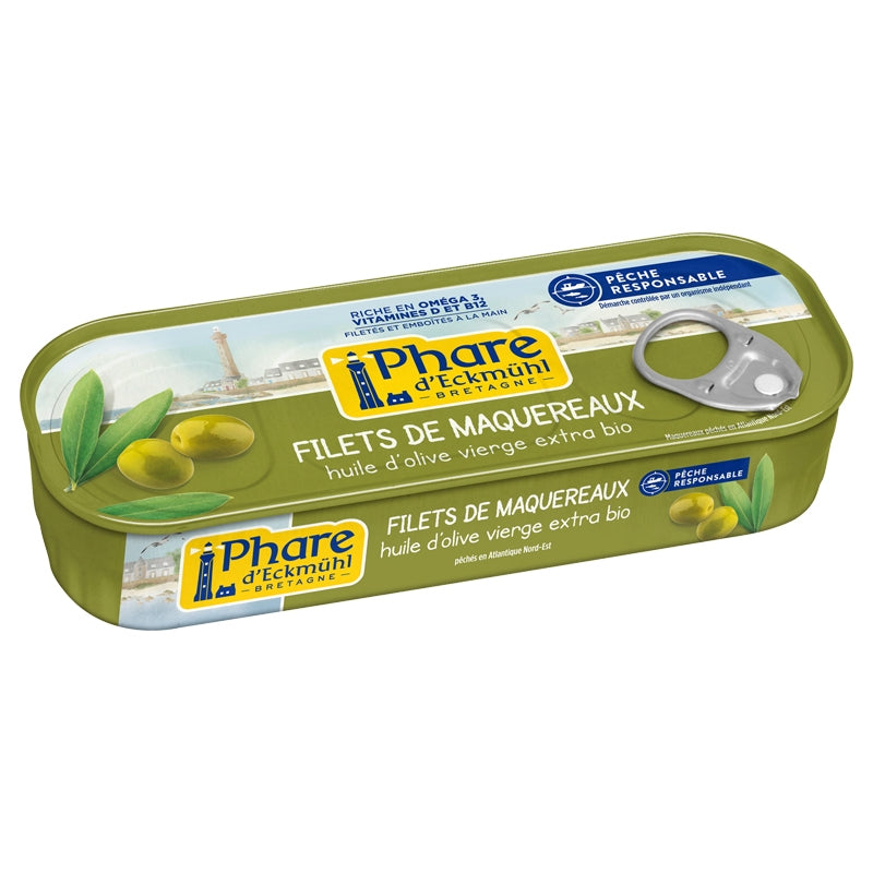 Bio-Makrelenfilets in Olivenöl - 151 g - Phare d'Eckmühl