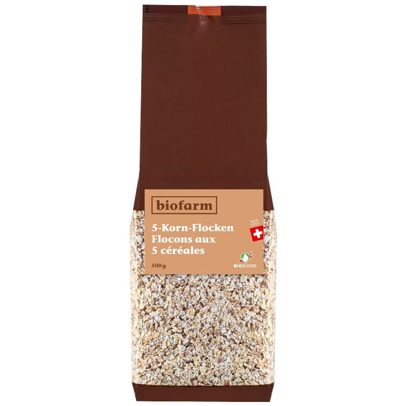 Bio-Schweizer 5-Korn-Flakes – 500 g – Biofarm