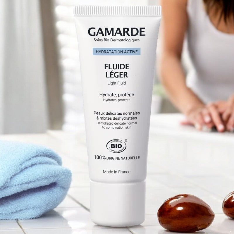 Fluide léger BIO argan & eau thermale - 40g - Gamarde