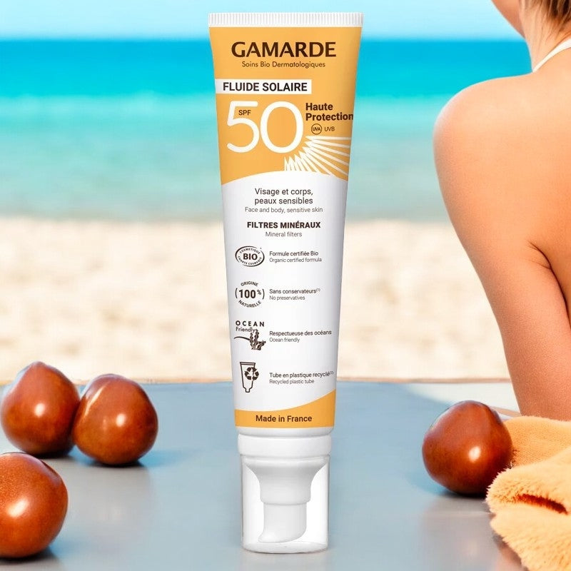 Fluide solaire visage & corps BIO IP 50 argan - 100ml - Gamarde