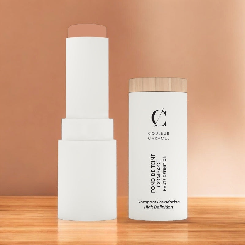 Fond de teint compact HD Beige halé N°14 BIO - 9g - Couleur Caramel