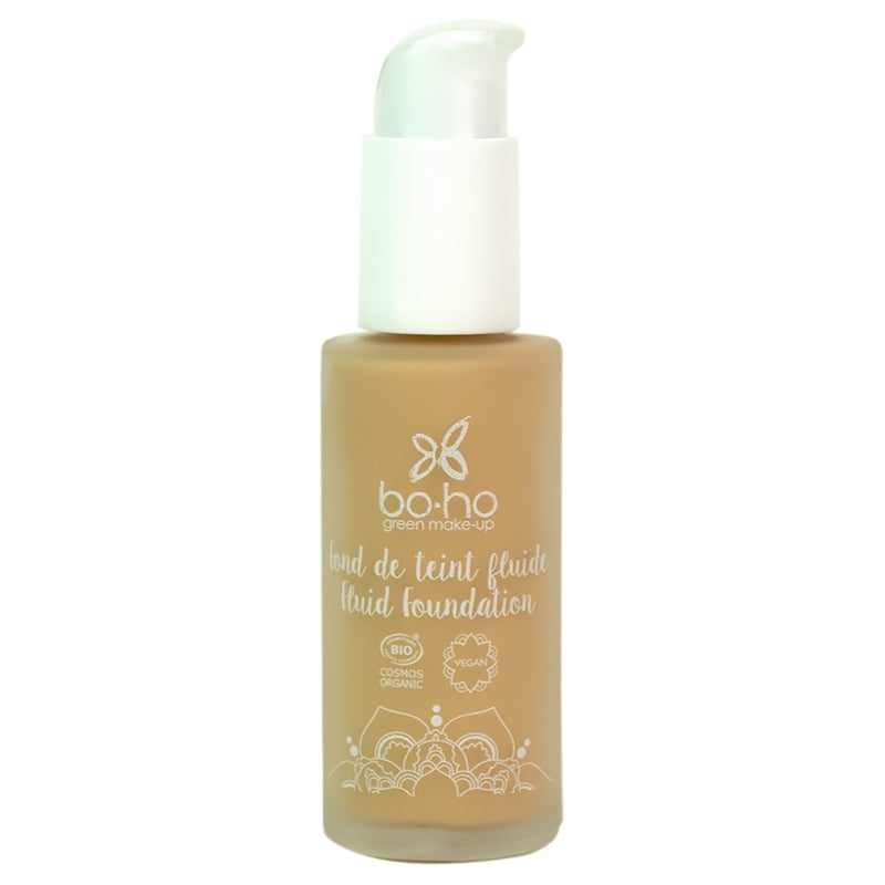 Bio-Flüssig-Foundation Nr. 03 Sand – Boho-Grün-Make-up