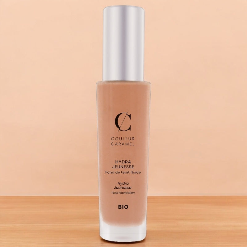 Fond de teint fluide jeunesse Blond cendré N°25 BIO - 30ml - Couleur Caramel