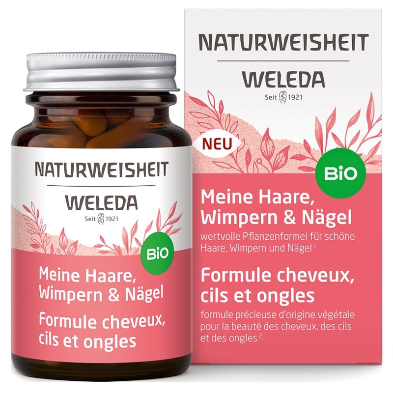 Bio-Formel für Haare, Wimpern und Nägel mit Biotin und Selen – 46 Kapseln – Weleda