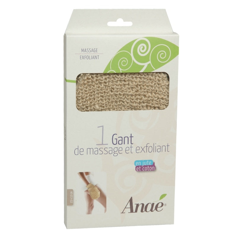 Massage- und Peelinghandschuh aus Jute und Bio-Baumwolle - Anaé