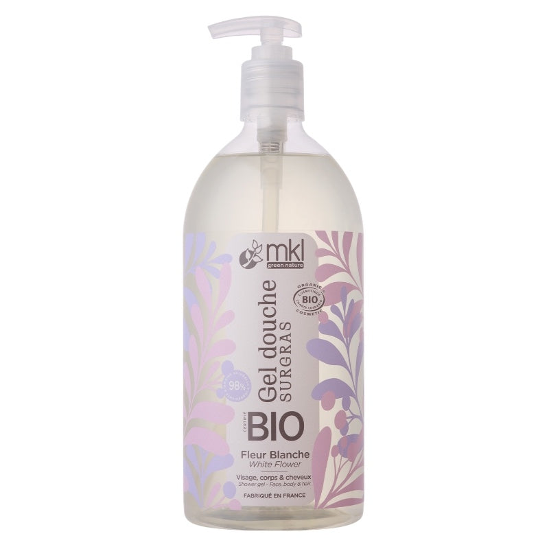 Gel douche BIO fleur blanche - 1l - MKL Green Nature