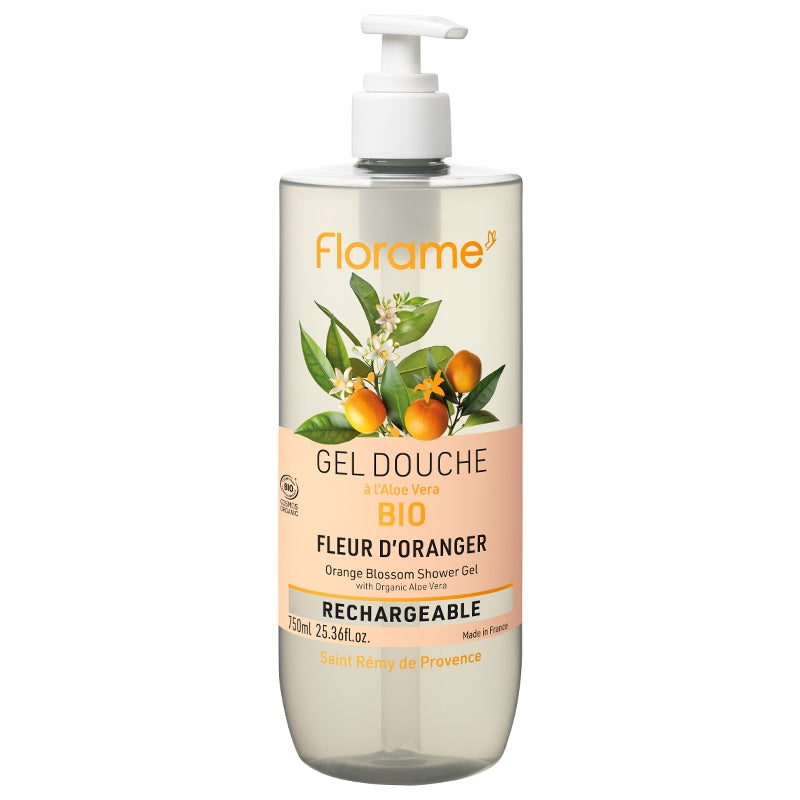 Gel douche bio fleur d oranger 750 ml florame