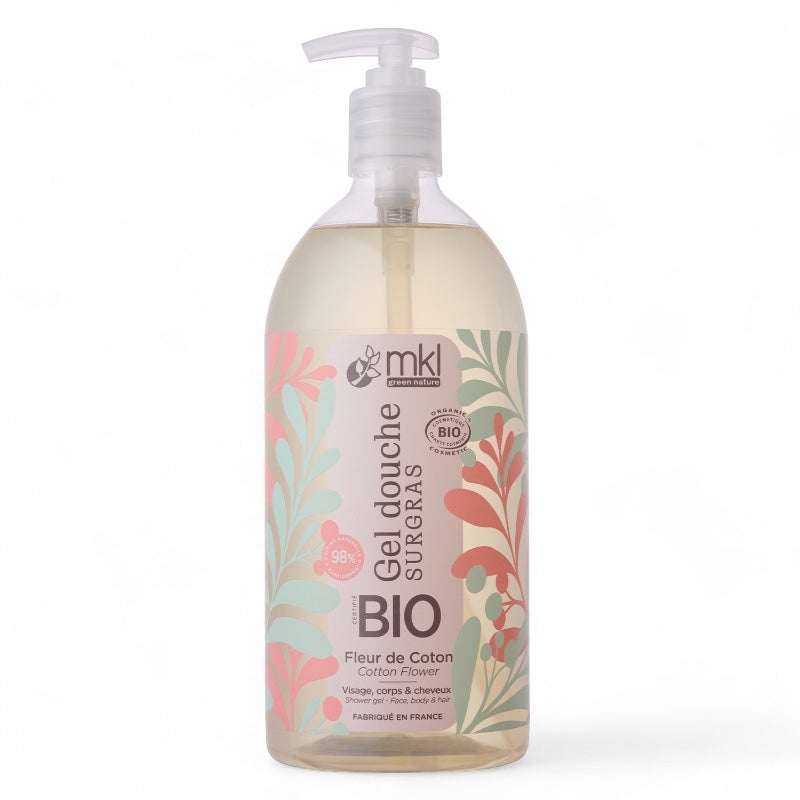 Gel douche BIO fleur de coton - 1l - MKL Green Nature