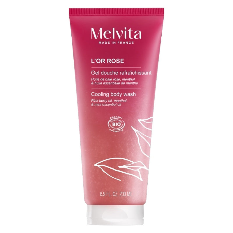 Gel douche rafraîchissant BIO baie rose & menthol - 200ml - Melvita