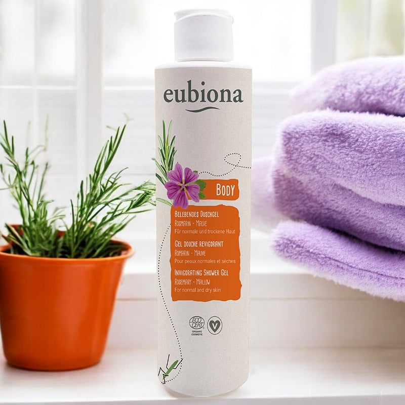 Gel douche revigorant BIO romarin & mauve - 200ml - Eubiona