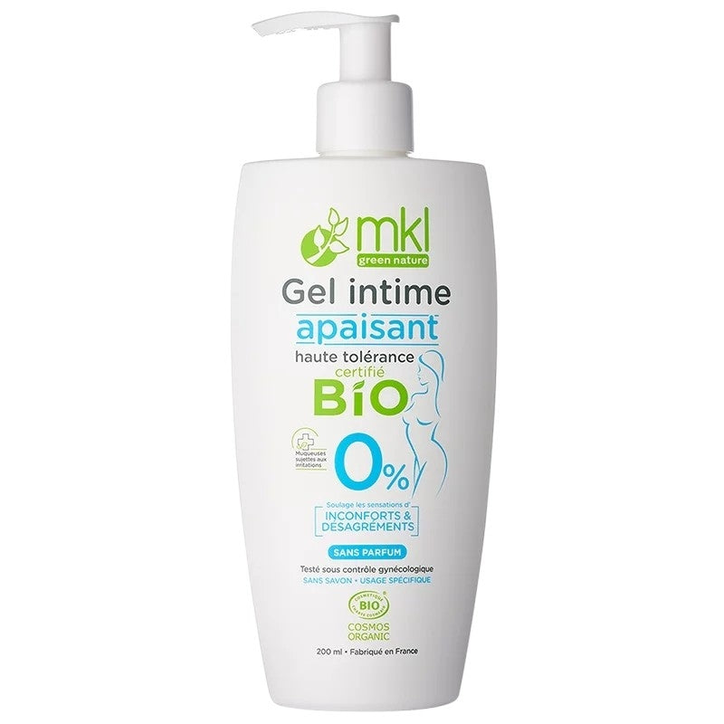 Gel hygiène intime apaisant BIO sans parfum - 200ml - MKL Green Nature