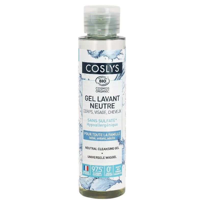Gel lavant neutre corps, visage & cheveux BIO sans parfum - 100ml - Coslys