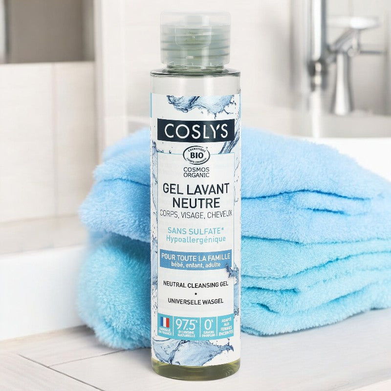 Gel lavant neutre corps, visage & cheveux BIO sans parfum - 100ml - Coslys