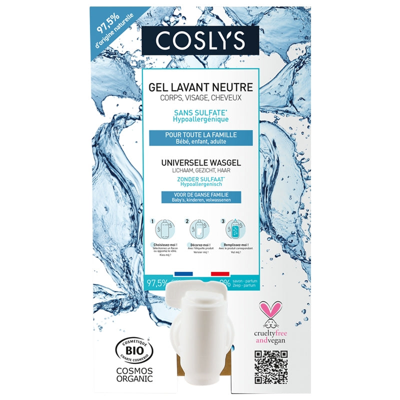 Bio-Waschgel für Körper, Gesicht und Haare, parfümfrei, neutral - 10 kg - Coslys