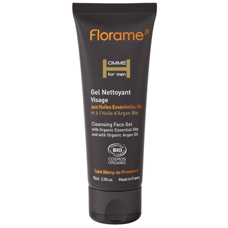 Florame Bio-Gesichtsreinigungsgel mit Zeder & Argan für Männer – 75 ml