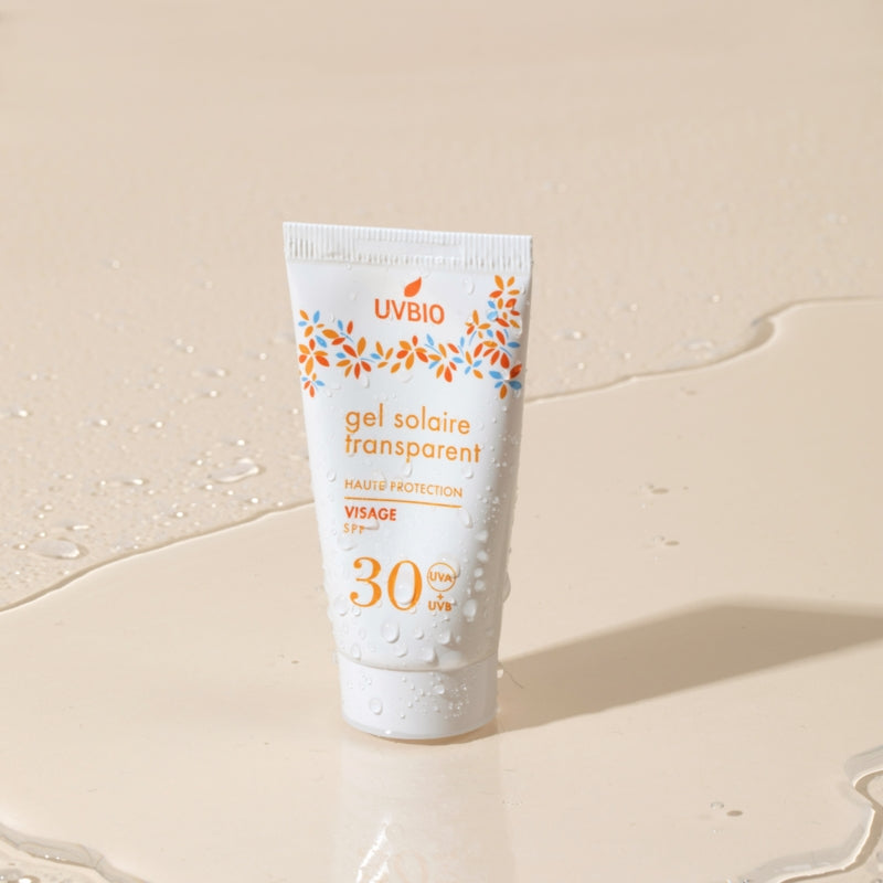Gel solaire transparent visage BIO IP 30 - 30ml - UVBIO