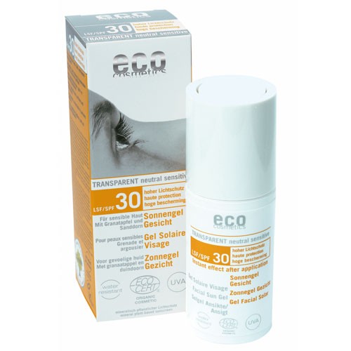 Bio-Sonnenschutzgel fürs Gesicht LSF 30 Granatapfel - 30 ml - Eco Cosmetics