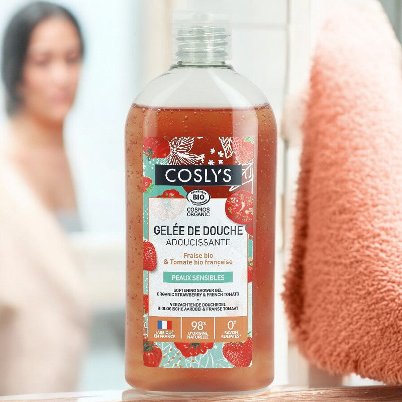 Gelée de douche adoucissante BIO fraise & tomate - 250ml - Coslys