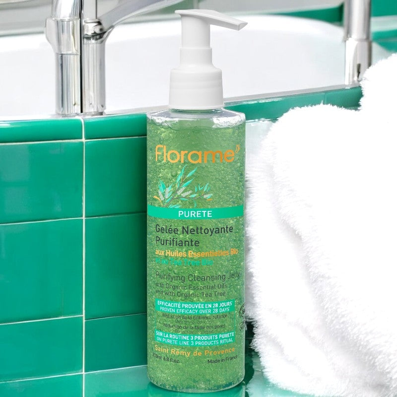 Gelée nettoyante purifiante BIO tea tree & hamamélis - 200ml - Florame