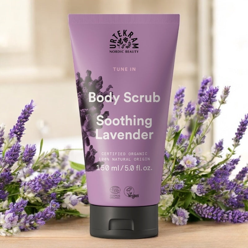 Bio-Körperpeeling mit Lavendel und Lila – 150 ml – Urtekram