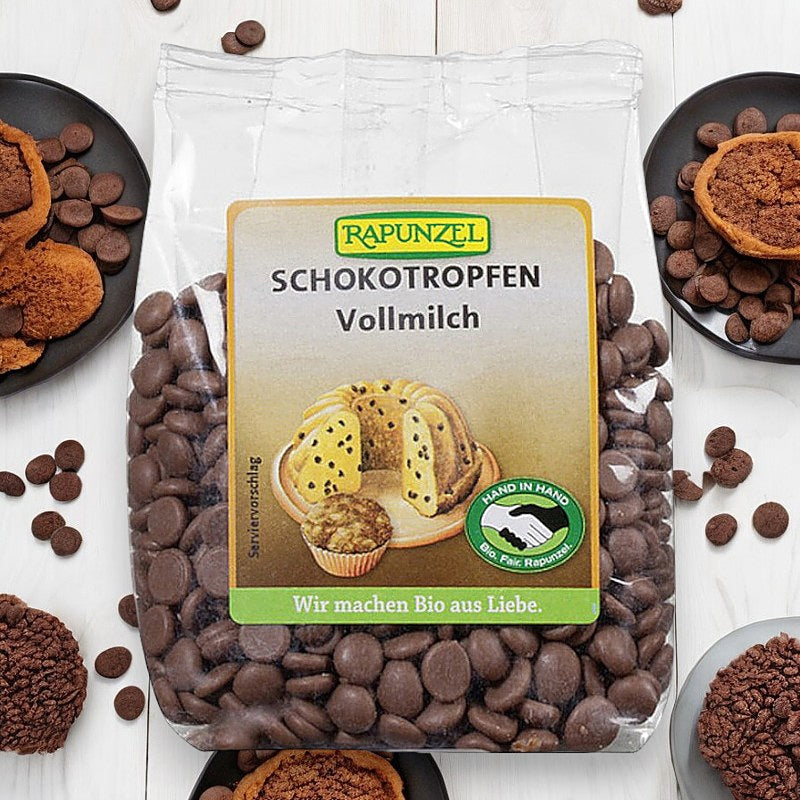 Gouttes de chocolat au lait BIO - 100g - Rapunzel