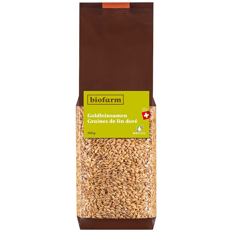 Graines de lin doré suisse BIO - 500g - Biofarm
