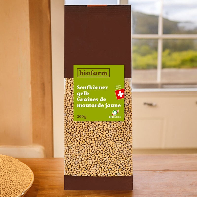 Bio-Schweizer gelbe Senfsaat – 200 g – Biofarm