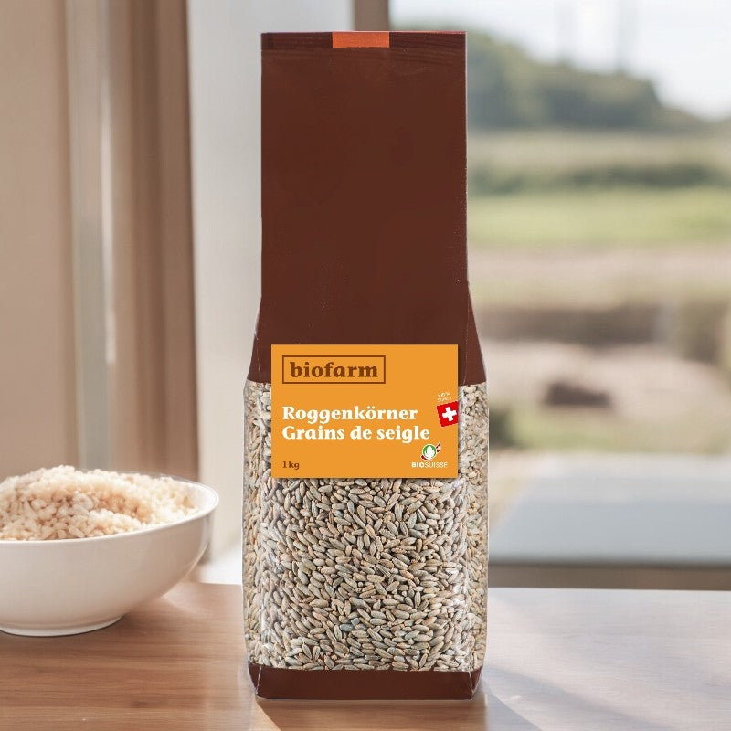 Bio-Schweizer Roggenkörner - 1 kg - Biofarm
