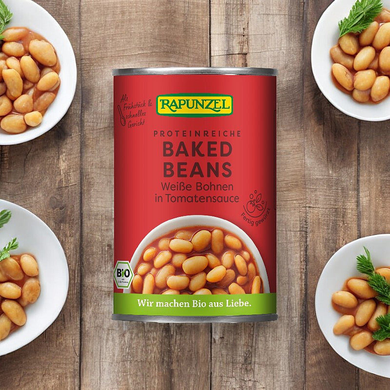 Bio-weiße Bohnen in Tomatensoße (400 g) – Rapunzel