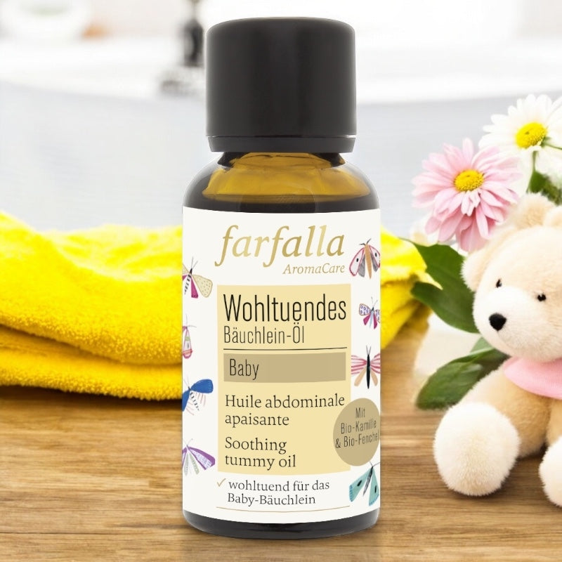 Huile abdominale apaisante bébé BIO camomille & fenouil - 30ml - Farfalla