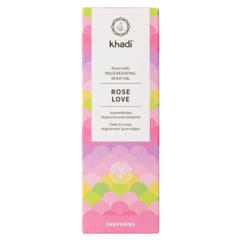 Natürliches ayurvedisches Körperöl mit Rose und Kurkuma – 100 ml – Khadi