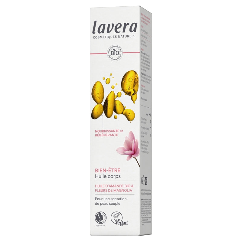 Huile corporelle bio amande fleurs de magnolia 100 ml lavera 2