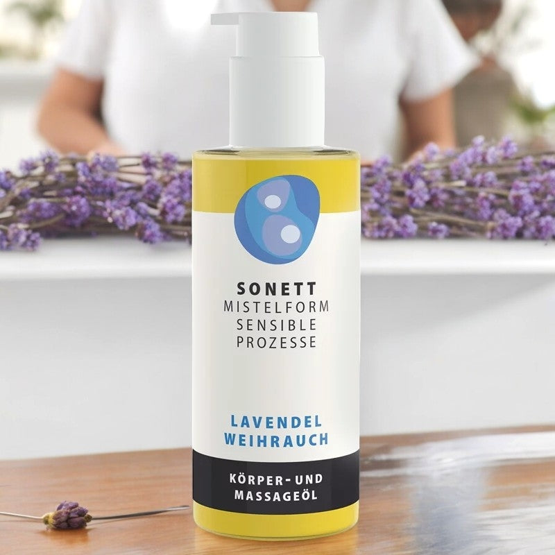 Lavendel & Weihrauch Körper- und Massageöl – 145 ml – Sonett