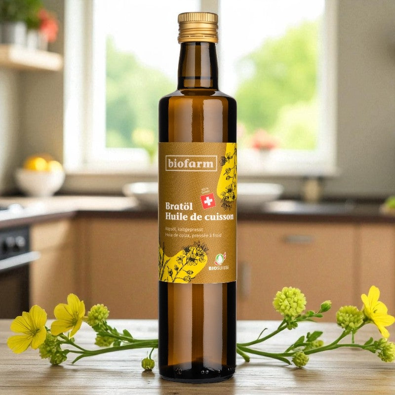 Huile de colza pour la cuisson suisse BIO - 500ml - Biofarm