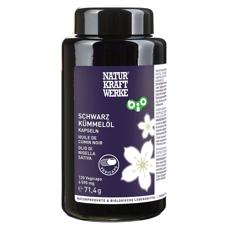 Schwarzkümmelöl - 120 Kapseln à 595 mg - NaturKraftWerke