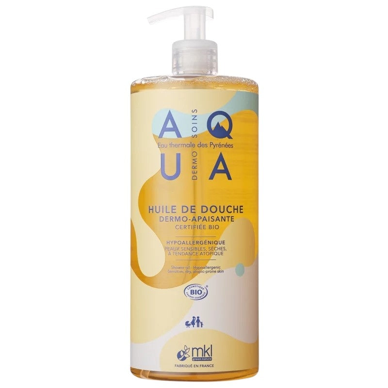 Huile de douche dermo-apaisante BIO eau thermale - 1l - MKL Green Nature