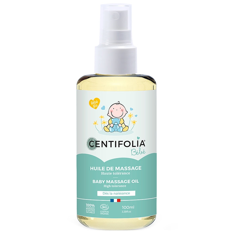 Huile de massage bébé BIO camélia & amande douce - 100ml - Centifolia