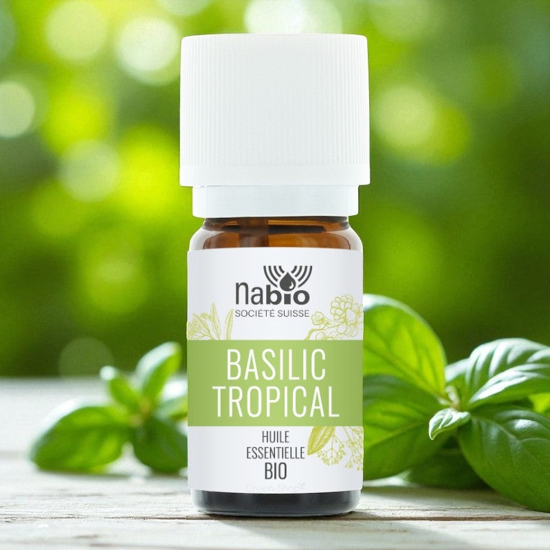 Ätherisches Bio-Basilikumöl (Tropenbasilikum) – 10 ml – Nabio