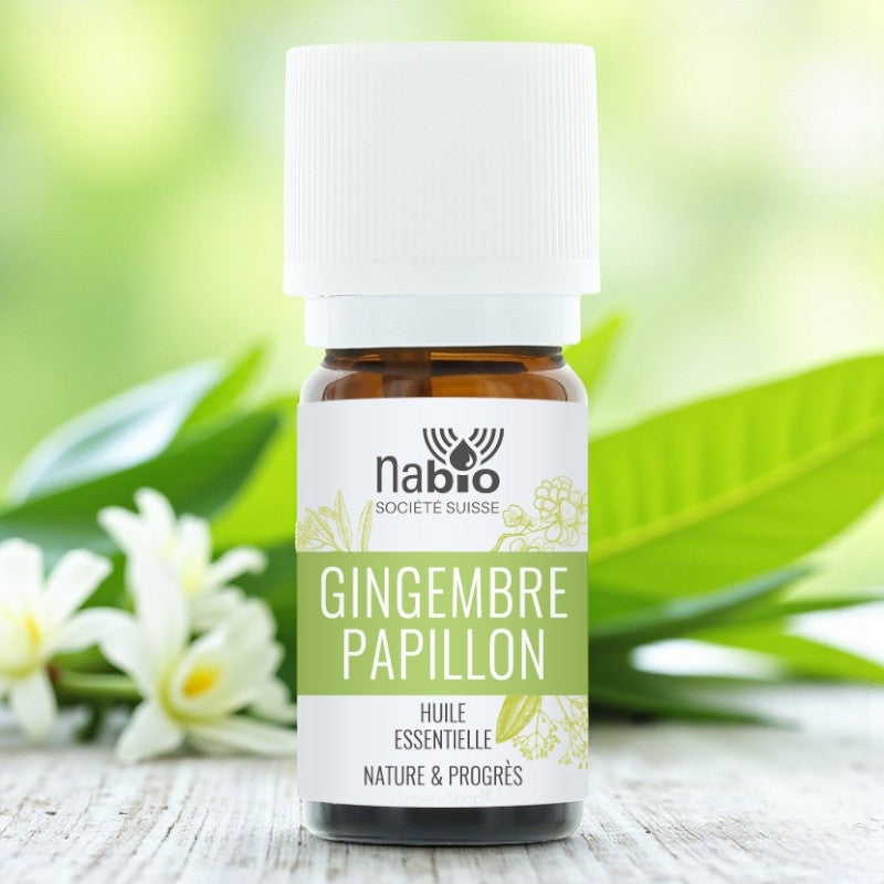 Huile essentielle naturelle Gingembre papillon - 5ml - Nabio